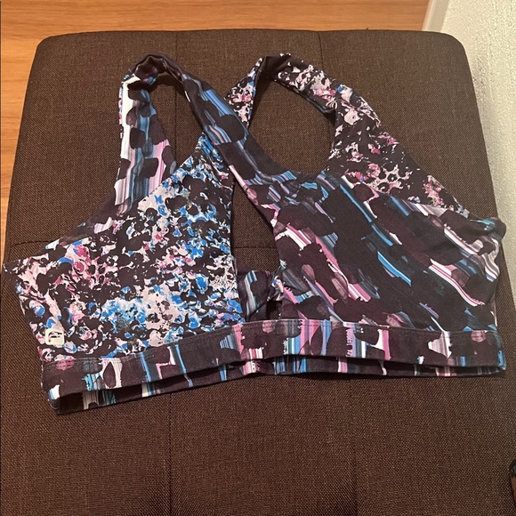 #1132= Floral Patterned Women's Sports Bra - Picture 3 of 5